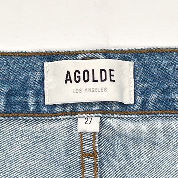 AGOLDE Lana Slice Straight Jeans Clash Light Wash Size 27 - Picture 4 of 7